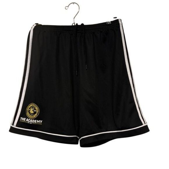 Pittsburgh Riverhounds SC The Academy Size Medium Black Adidas 3 Stripe Shorts - Picture 1 of 6